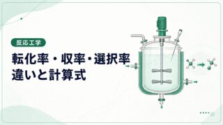 転化率・収率・選択率の違いとは？計算式と複数反応の例題で解説