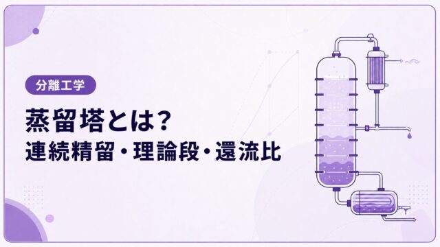蒸留塔とは？連続精留の仕組み・理論段・還流比を例題で解説