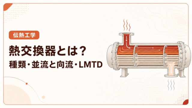 熱交換器とは？種類・並流と向流・LMTDの計算を例題で解説