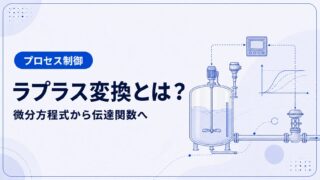 ラプラス変換で微分方程式から伝達関数を求める方法を解説する記事のアイキャッチ画像