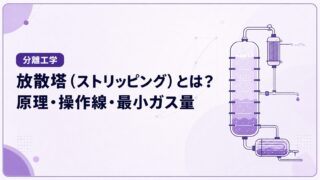 放散塔（ストリッピング）とは？原理・操作線・最小ガス量を例題で解説