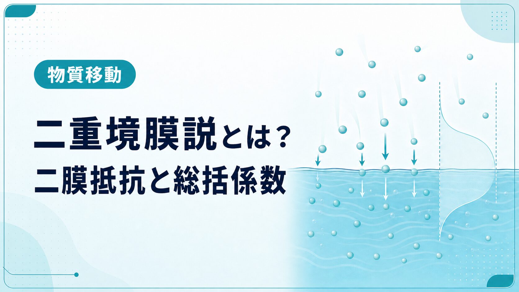 二重境膜説とは?総括物質移動係数・二膜抵抗を例題で解説