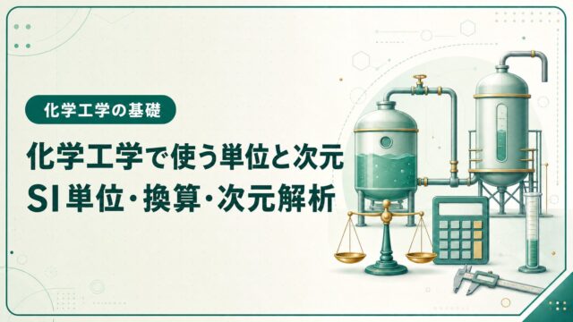 化学工学で使う単位と次元｜SI単位・換算・次元解析を基礎から解説