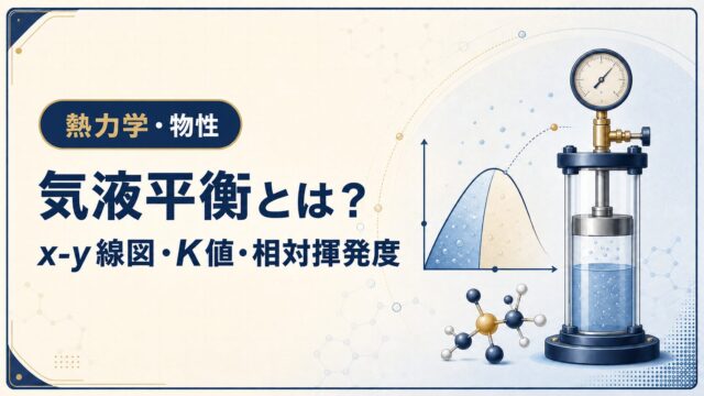 気液平衡とは？x-y線図・K値・相対揮発度を例題で解説