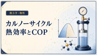 カルノーサイクルとは？熱効率・冷凍機COP・ヒートポンプを例題で解説