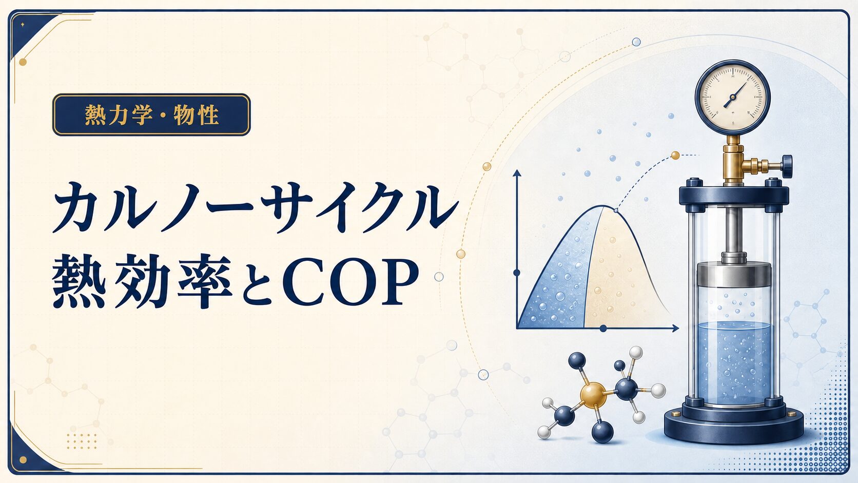 カルノーサイクルとは?熱効率・冷凍機COP・ヒートポンプを例題で解説