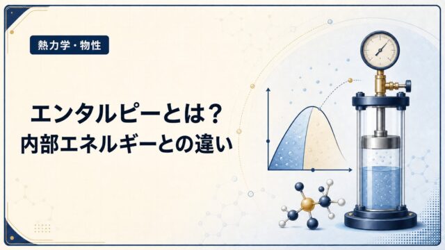 エンタルピーとは？内部エネルギー・熱・仕事との違いを例題で解説