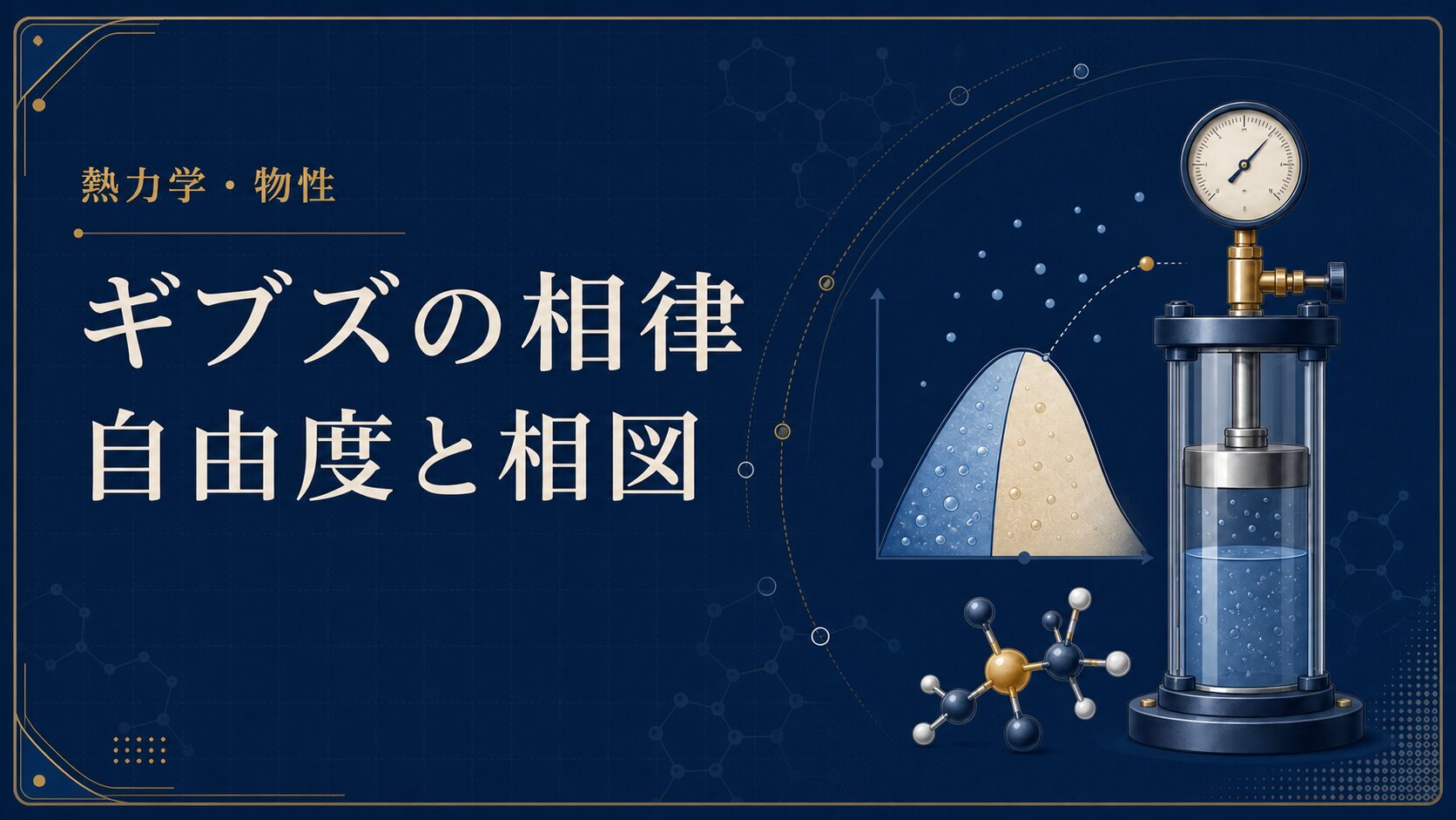 ギブズの相律とは？自由度・相・成分数と相図の読み方