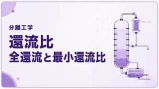 還流比とは？全還流・最小還流比と理論段数の関係を例題で解説
