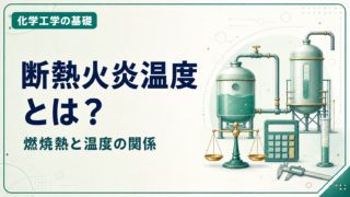 断熱火炎温度、燃焼のエネルギー収支、過剰空気の影響を解説する化学工学の基礎記事アイキャッチ