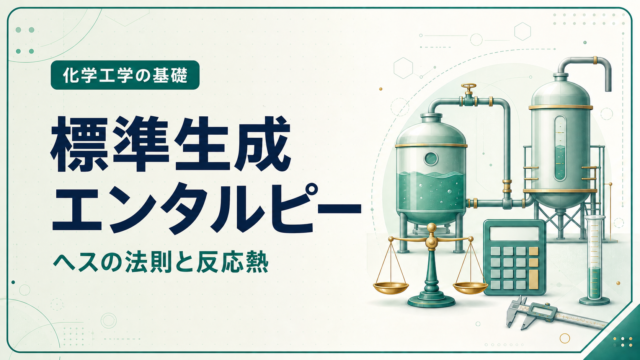 標準生成エンタルピーとヘスの法則による反応熱計算を解説する化学工学の基礎記事アイキャッチ